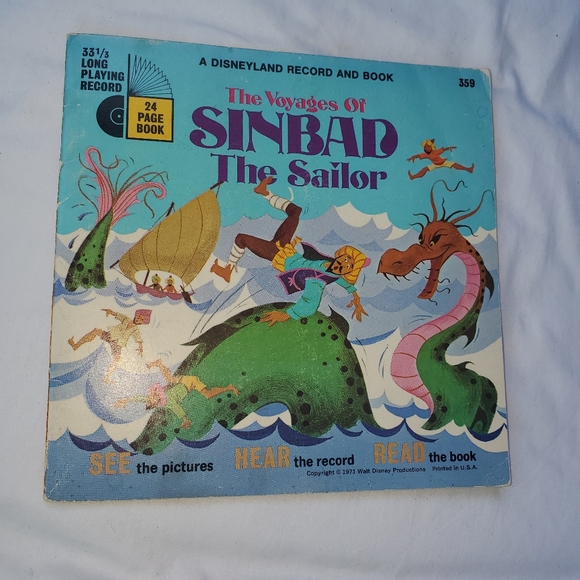 : 3pc Mixed lot of Gremlins story 3 Sinbad the sailor & Gummi bears vinyl record - Picture 4 of 13